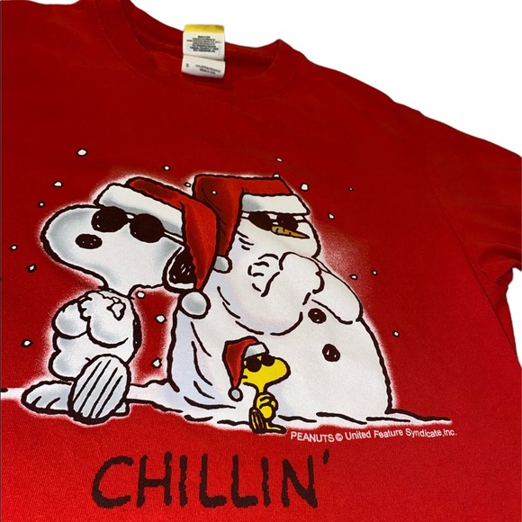 Peanuts Snoopy Woodstock and snowman Christmas shirt - Picture 4 of 5